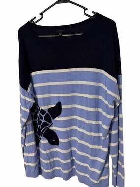 Talbots Striped Sea Turtle Long Sleeve Sweater